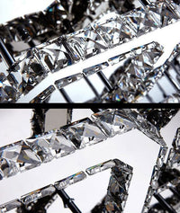 Lampada Da Soffitto Cristallo Plafoniere Led 24w Quadrato App410-c