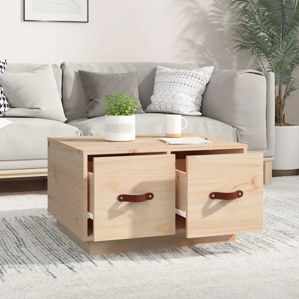 Tavolino da salotto | Tavolino da caff¨¨ | Tavolino da Soggiorno 60x53x35 cm in Legno Massello di Pino