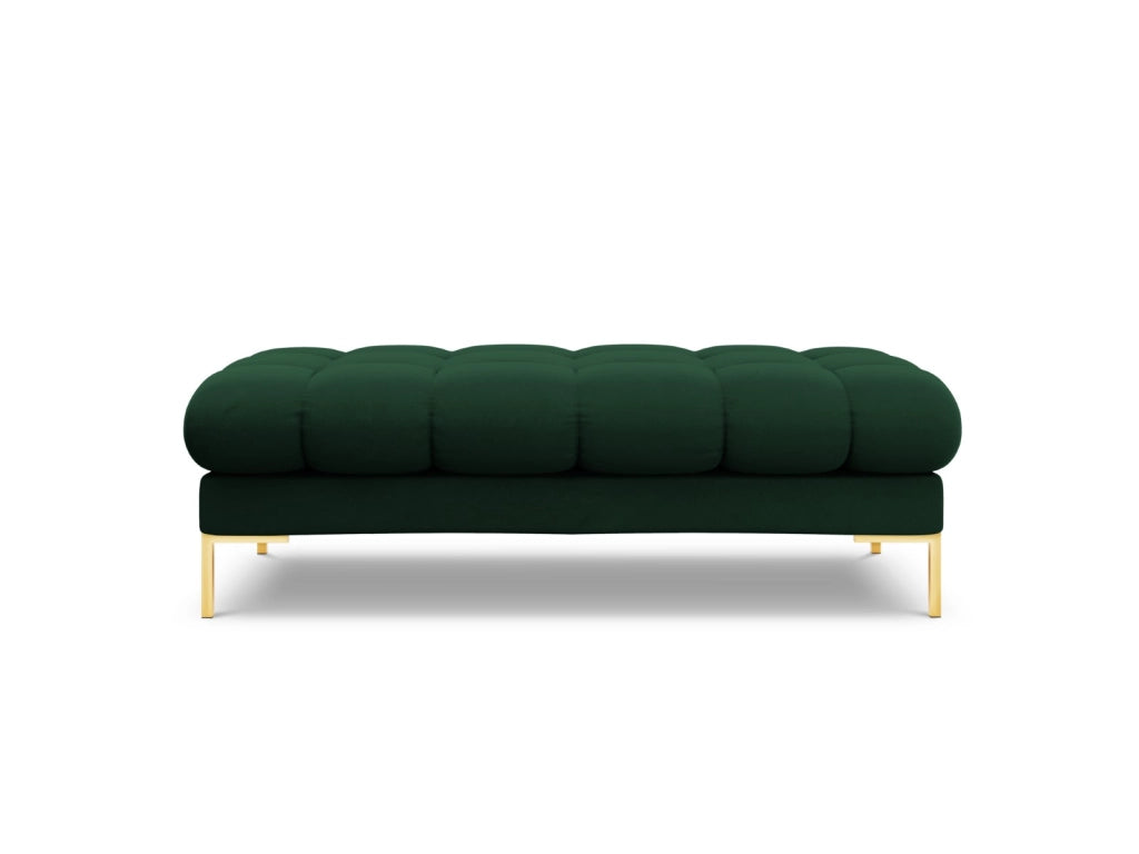 Cosmopolitan Design - Panca "Bali" 2 posti in velluto verde bottiglia 