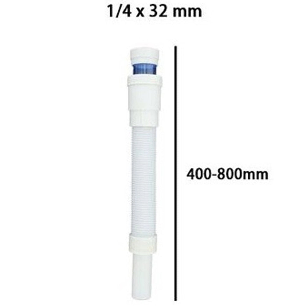 Trade Shop - Canotto Tubo Di Scarico Flessibile Estensibile Lavabo Lavello 1/4 X 32 Mm 10077 -