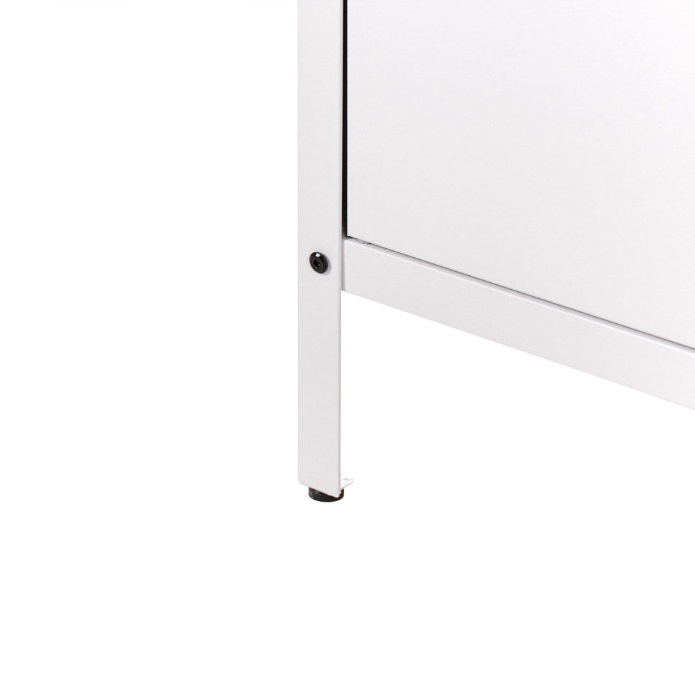 Armadietto da giardino in acciaio inox di colore bianco con 2 ante giardino cucina esterno