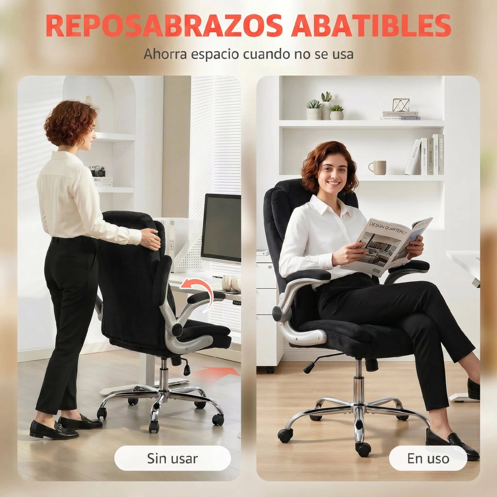 Sedia da Ufficio Ergonomic ¨C zephmum ¨C Schienale Alto, Braccioli Regolabili, Altezza Regolabile, Nero