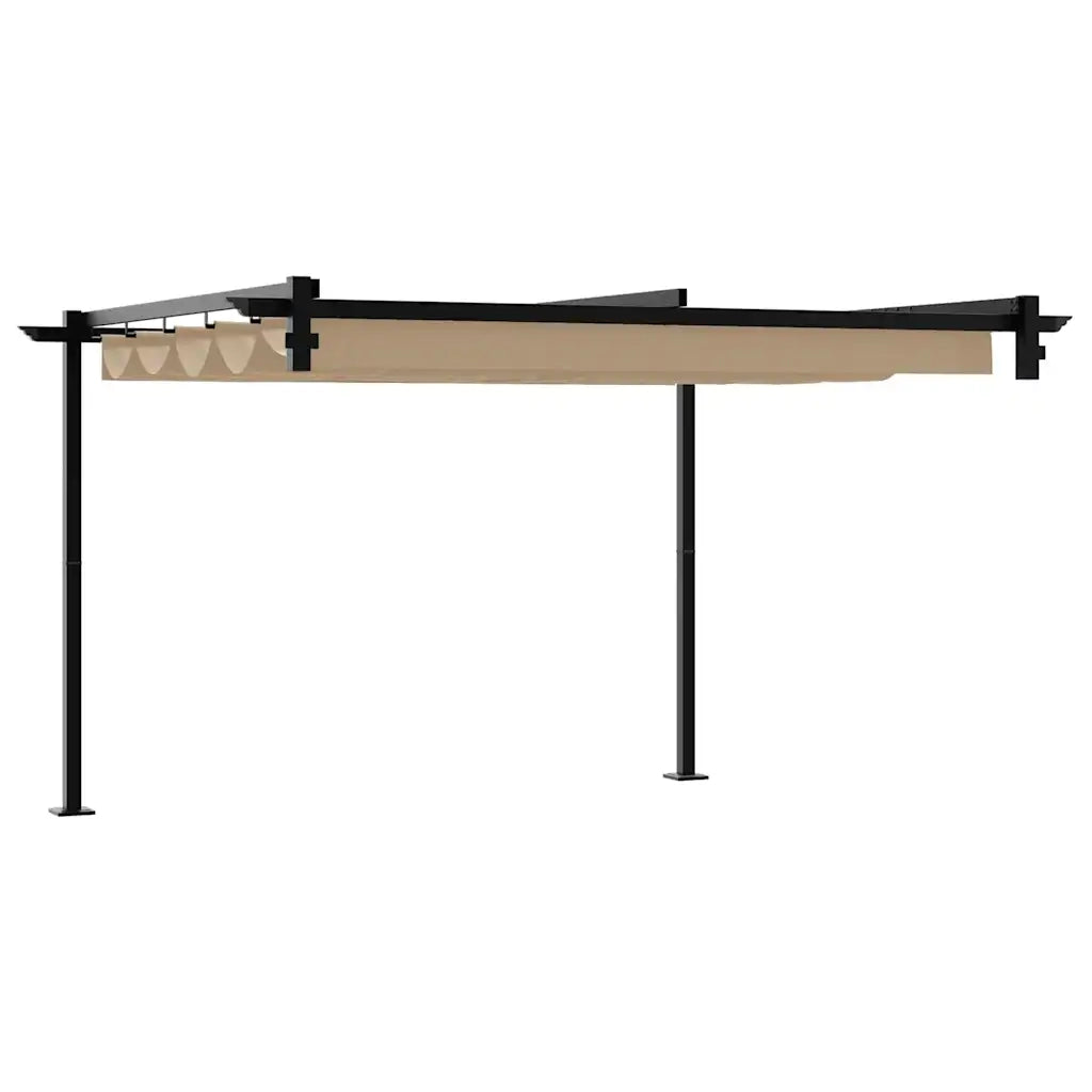 vidaXL Gazebo a Muro Talpa Acciaio
