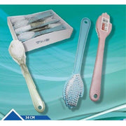 Trade Shop - Spazzola Lava Schiena Lavaschiena Doccia A Forma Di Mano 34 Cm Spugna 390496 -