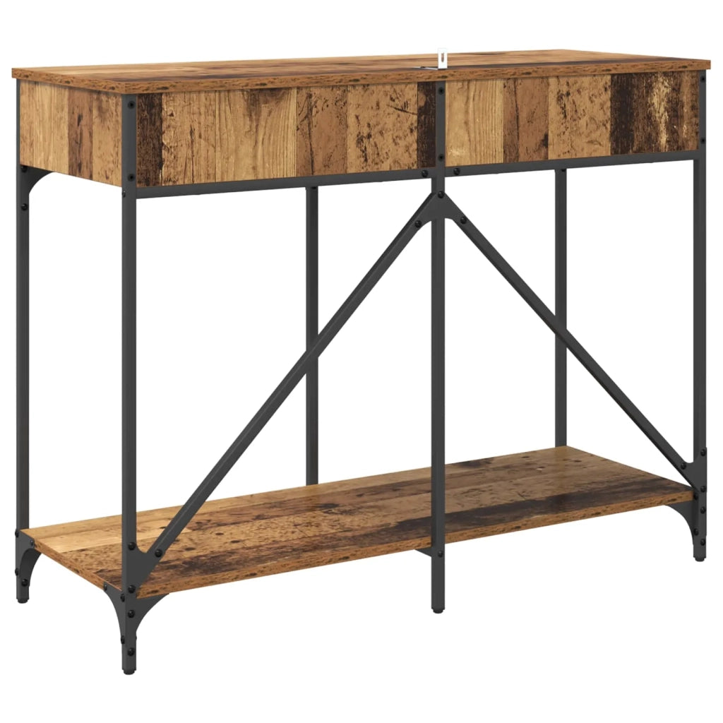 Tavolo consolle con cassetto Legno vecchio 100 x 39 x 78,5 cm