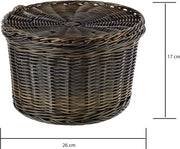 Eiermando "PROFI LINE" - nero/marrone warmhoudmandje per uova, con filo in acciaio inossidabile nella fascia, per ca. 20 uova, mantiene il contenuto caldo a lungo grazie alla imbottitura in materiale, Ø 26cm, altezza 17cm