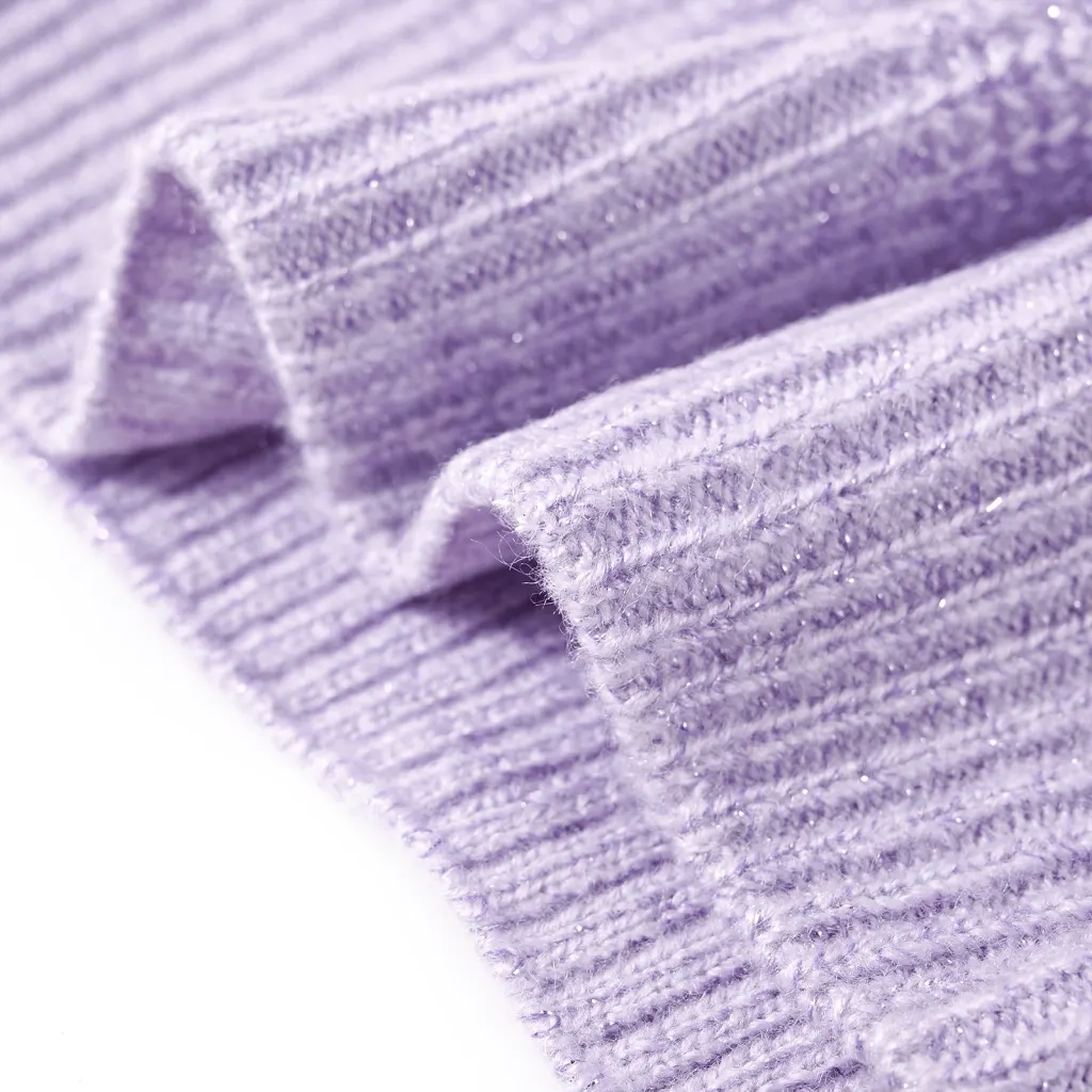 Gilet da Bambina Lavorato a Maglia Lilla Chiaro 128 14547