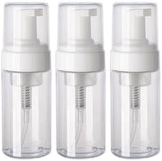 Set di flaconi in schiuma 3 in 1 - 100 ml - Flacone riutilizzabile - Materiale trasparente in plastica - Imbevibile per viaggi - Duraturo e riutilizzabile - Dispensatore di sapone