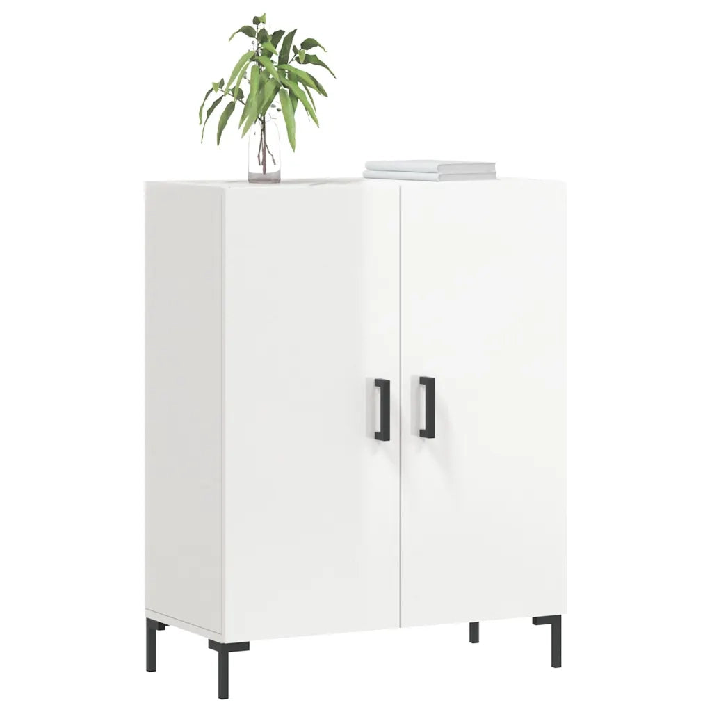 Credenza 69,5x34x90 cm in Legno Multistrato Bianco Lucidocod mxl 80092