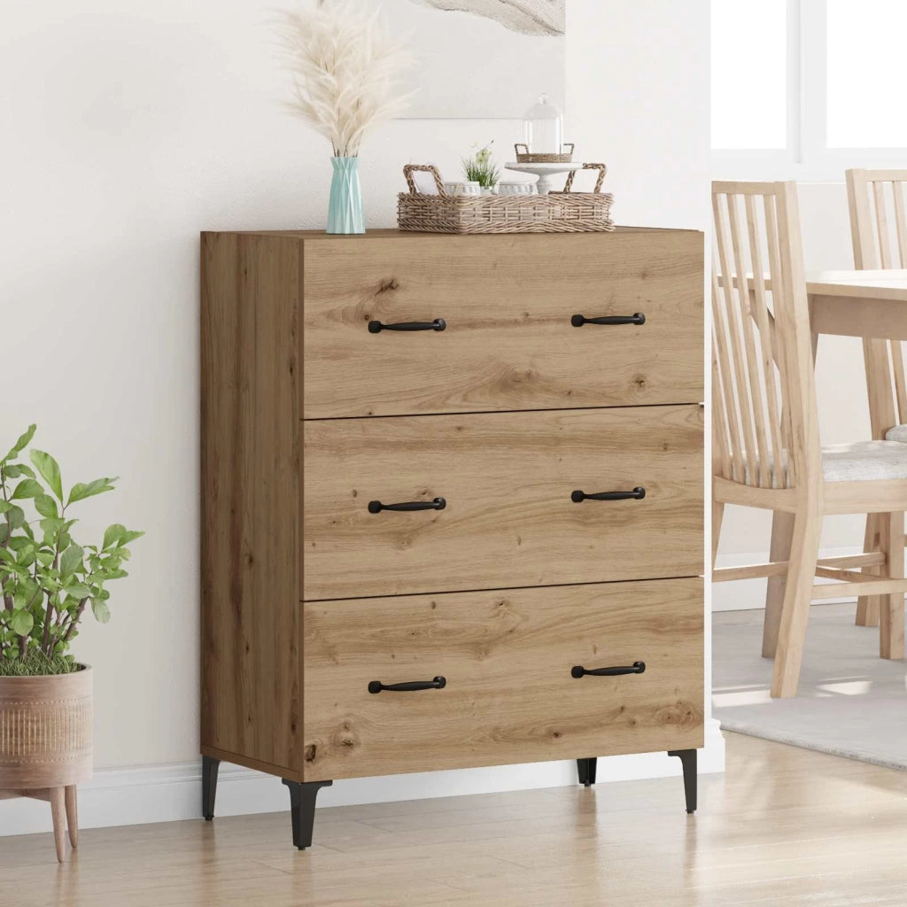 Credenza con cassetto Rovere artigianale 69,5 x 34 x 90 cm