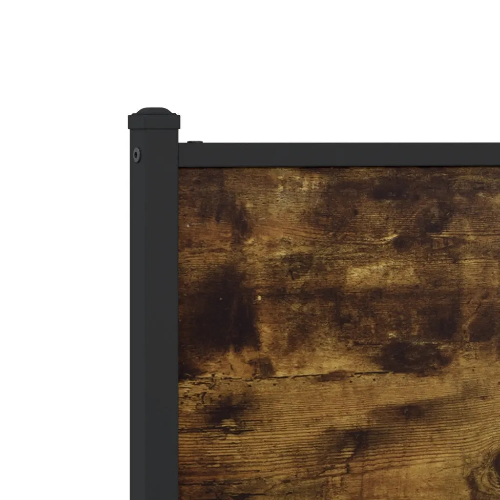 Testiera Rovere Fumo 140 cm in Legno Multistrato e Acciaio