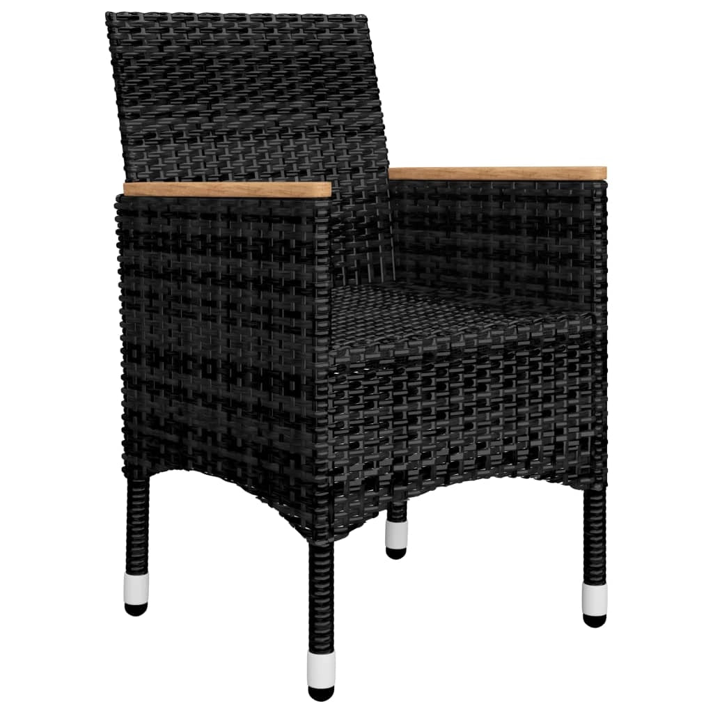 Set da pranzo da giardino per esterni 5 pezzi nero 02_0013857