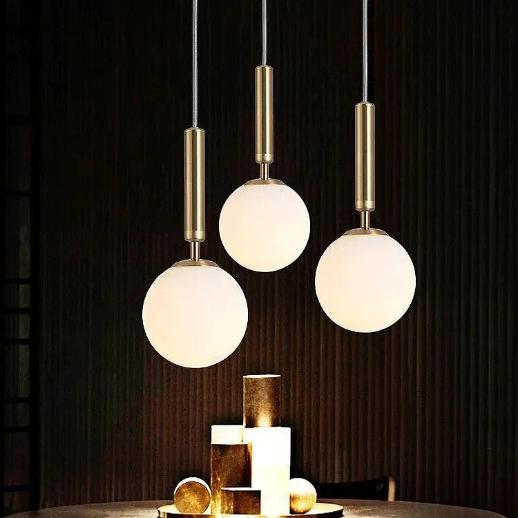 Lampada A Sospensione A Sfera In Vetro G108-1w Gold E27