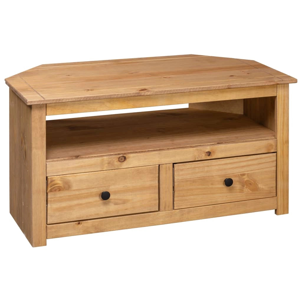 Mobile TV multimediale mensola TV credenza mobile TV sala da pranzo soggiorno angolo camera da letto 93 x 49 x 49 cm pino massello marrone 02_0027588