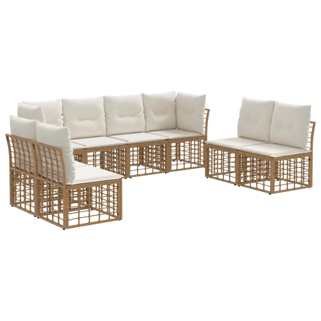 Set di divani da esterno Naturale Poliestere 3437438