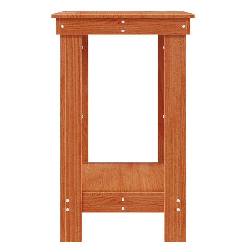 Banco da lavoro con lo scaffale Marrone Cera 80 x 50 x 80 cm 870298