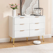Cassettiera 6 Cassetti ¨C MINIMAL ¨C Bianco MDF Metallo Maniglie Soggiorno Ingresso