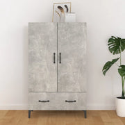 Credenza Grigio Cemento 70x31x115 cm in Legno Multistrato 812541