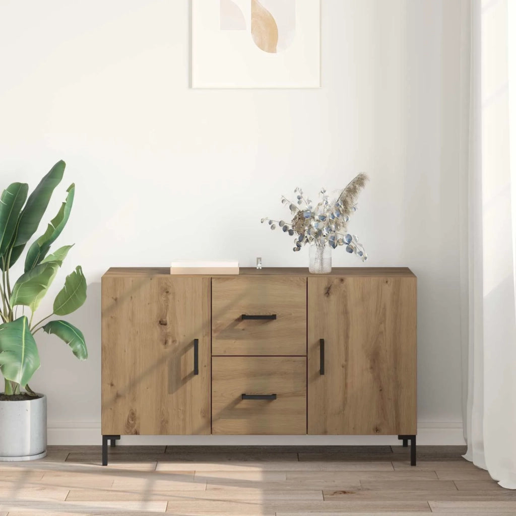 Credenza | Madia | Buffet da pranzo | Armadio da pranzo Rovere artigianale 100 x 36 x 60 cm Legno multistrato