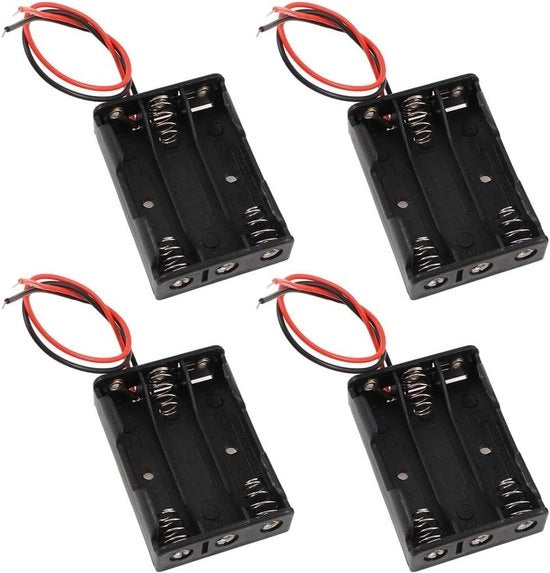 Alimentatore per Batterie AAA 3 x 1,5V Scatola in Plastica Contenitore Organizzatore