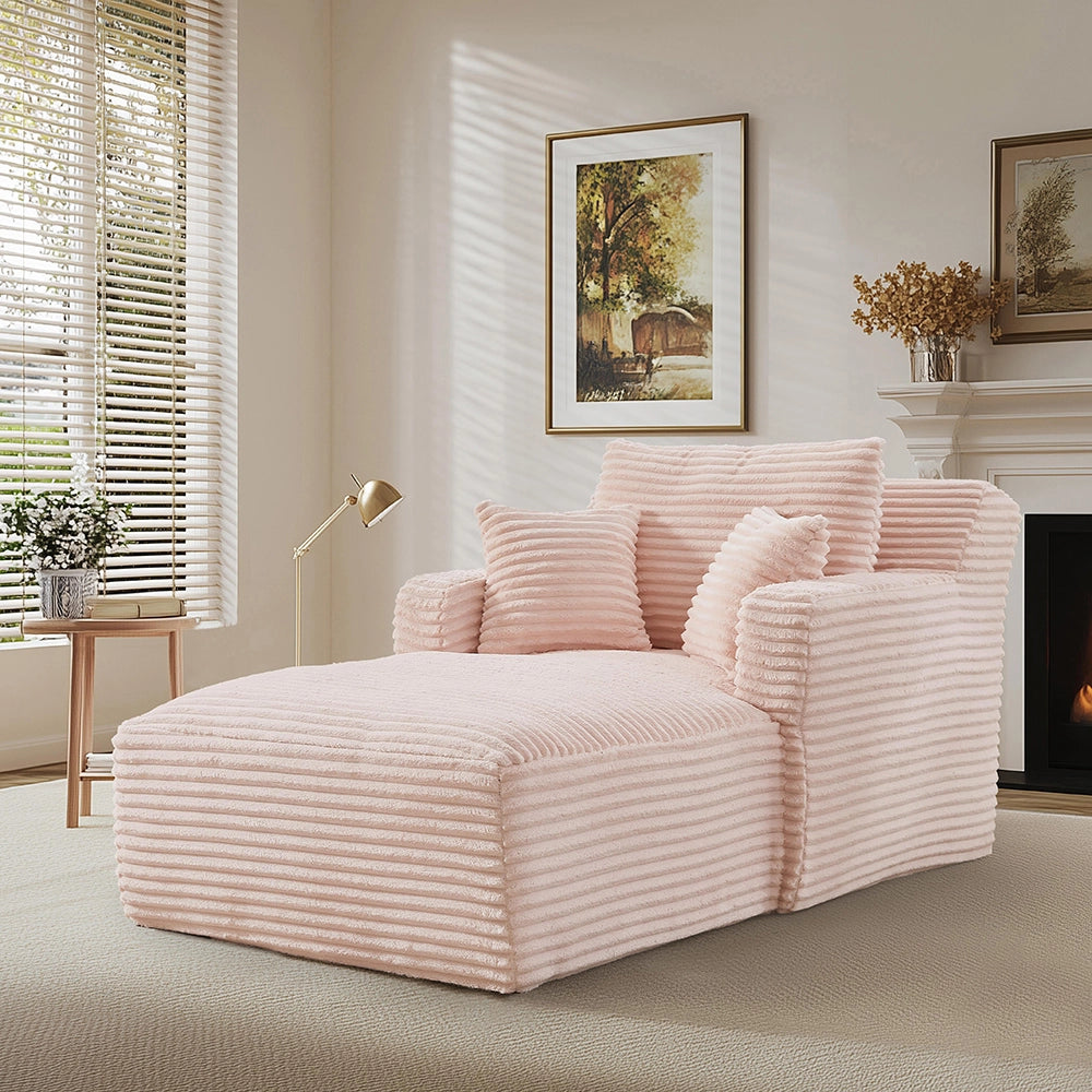 Canap?? letto in velluto costato - Xylo - Convertibile in chaise longue