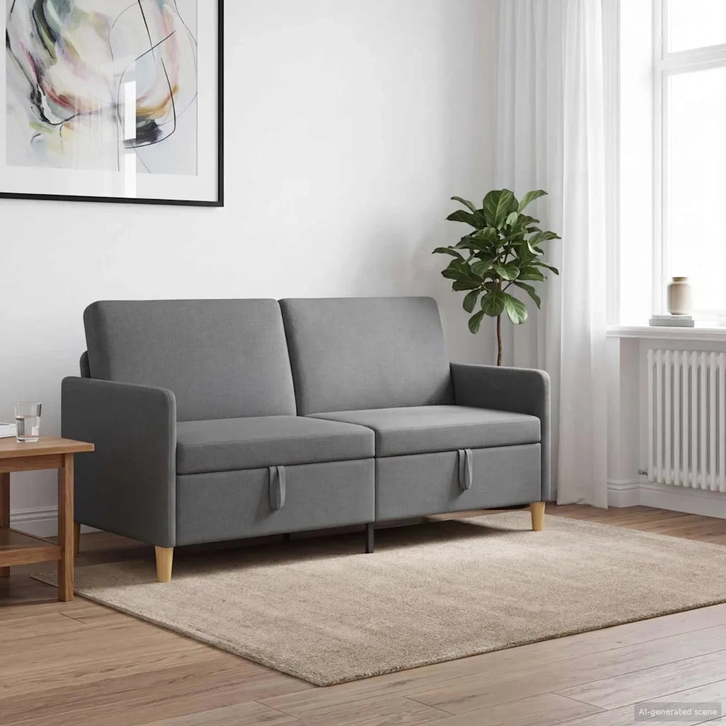 Divano con Storage Grigio Scuro 172 x 78 x 87 cm Poliestere 42036948