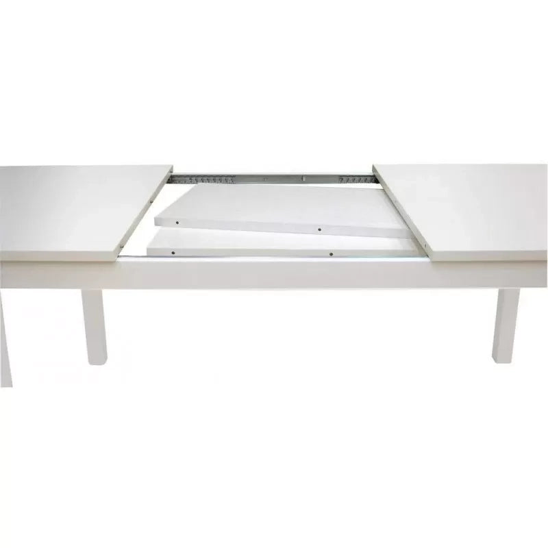 Tavolo moderno bianco frassinato allungabile 160x90x76h (553) - Mobili 2G