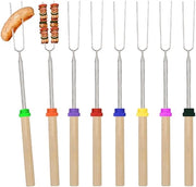 Vorpalpelli Telescopiche - Set da 8 - Acciaio Inossidabile - Maniglie in Legno