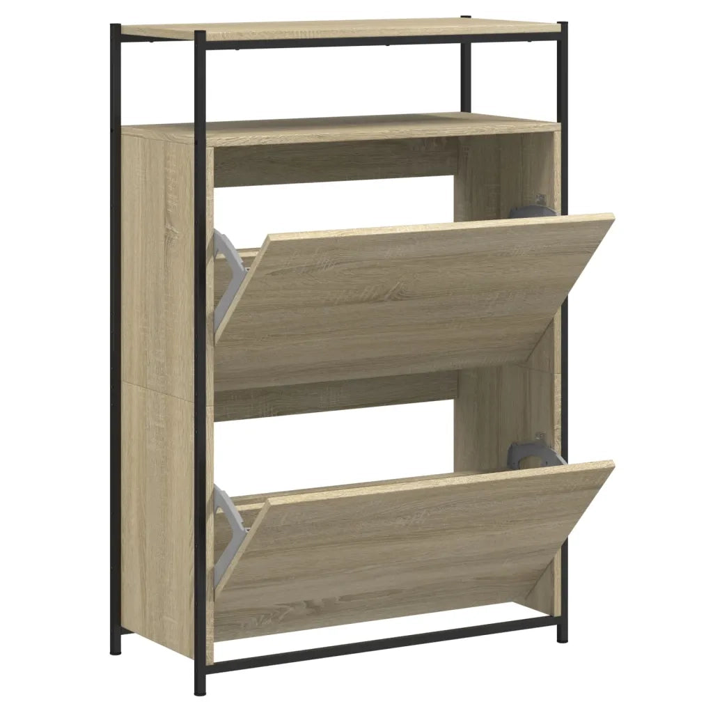Scarpiera Rovere Sonoma 75x34x112 cm in Legno Multistrato 840035
