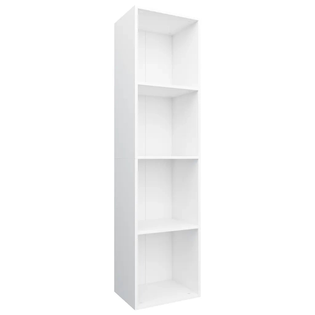 Libreria-Mobile TV Bianco 36x30x143 cm in Legno Multistrato