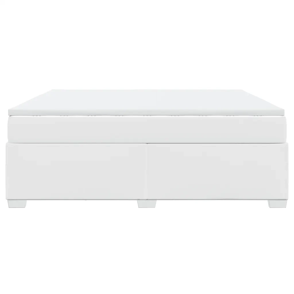 Giroletto a Molle con Materasso Bianco 180x200 cm in Similpelle