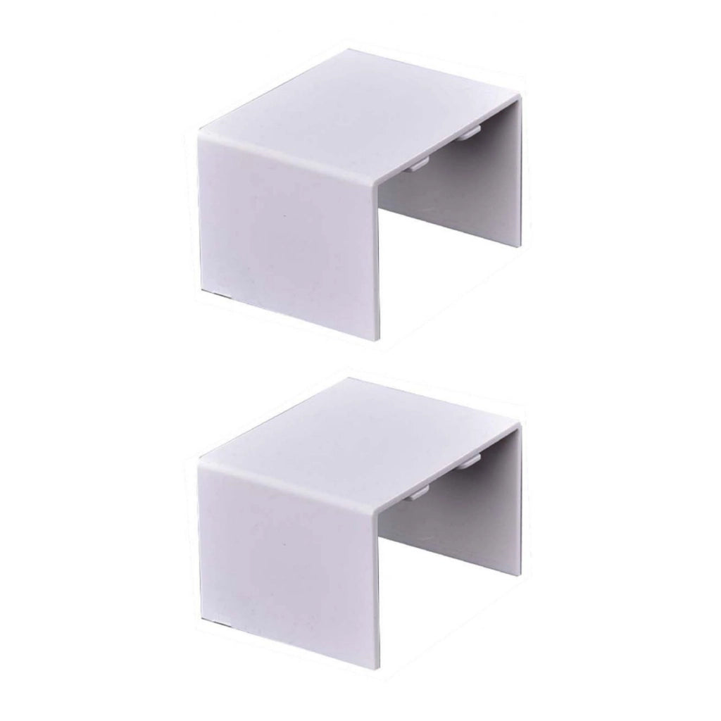 2 Pezzi Connettore Lineare Per Canaline Passacavi 40X40mm, Colore Bianco