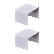 2 Pezzi Connettore Lineare Per Canaline Passacavi 40X40mm, Colore Bianco
