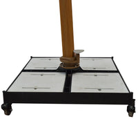 Base per Ombrellone da Giardino con Ruote 87x87 cm in Ferro Verniciato