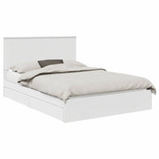 Letto matrimoniale | Letto per adulti | Letto con Contenitore Bianco 140 x 190 cm Legno multistrato