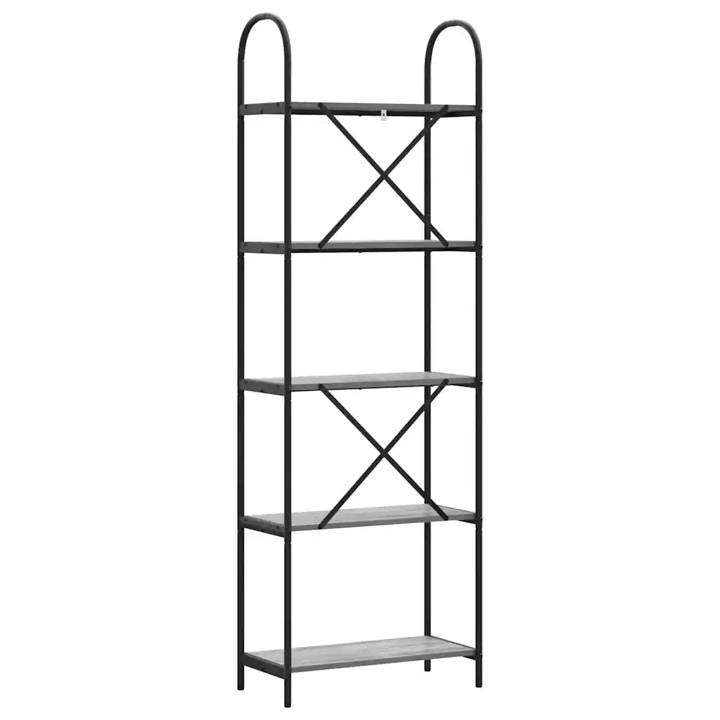 Libreria-Scaffale per Libri-Mobile di Stoccaggio Grigio Sonoma 60 x 30 x 183 cm Legno multistrato 579342