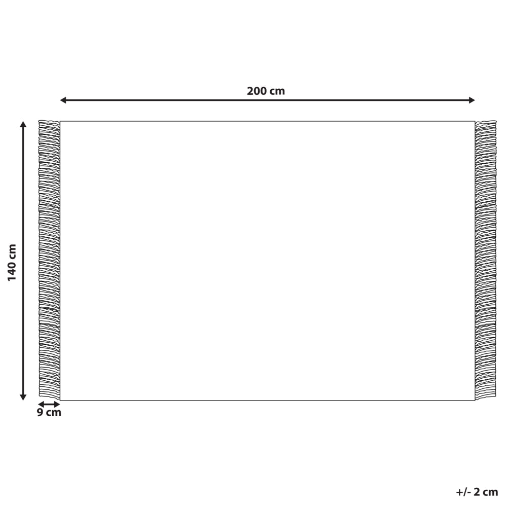 Tappeto in lana bianco sporco nero marrone 140 x 200 cm nappe fatte a mano moderno