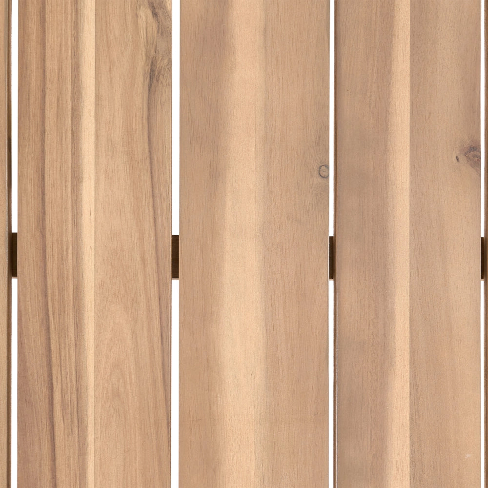 Set da pranzo da esterno composto da tavolo e 8 sedie in legno di acacia color marrone chiaro, con piano rettangolare in stile rustico da giardino