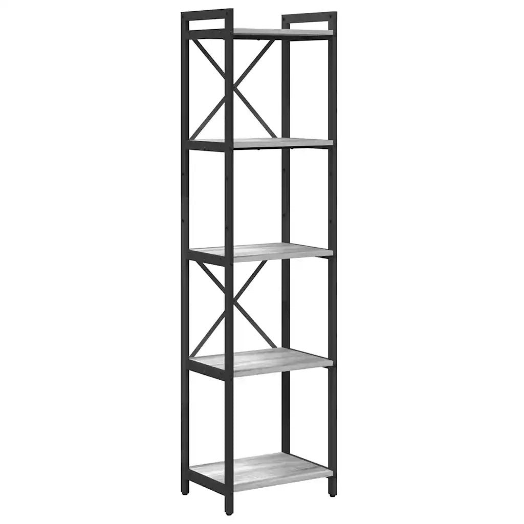 vidaXL Libreria Grigio sonoma 40 x 30 x 153 cm Legno multistrato