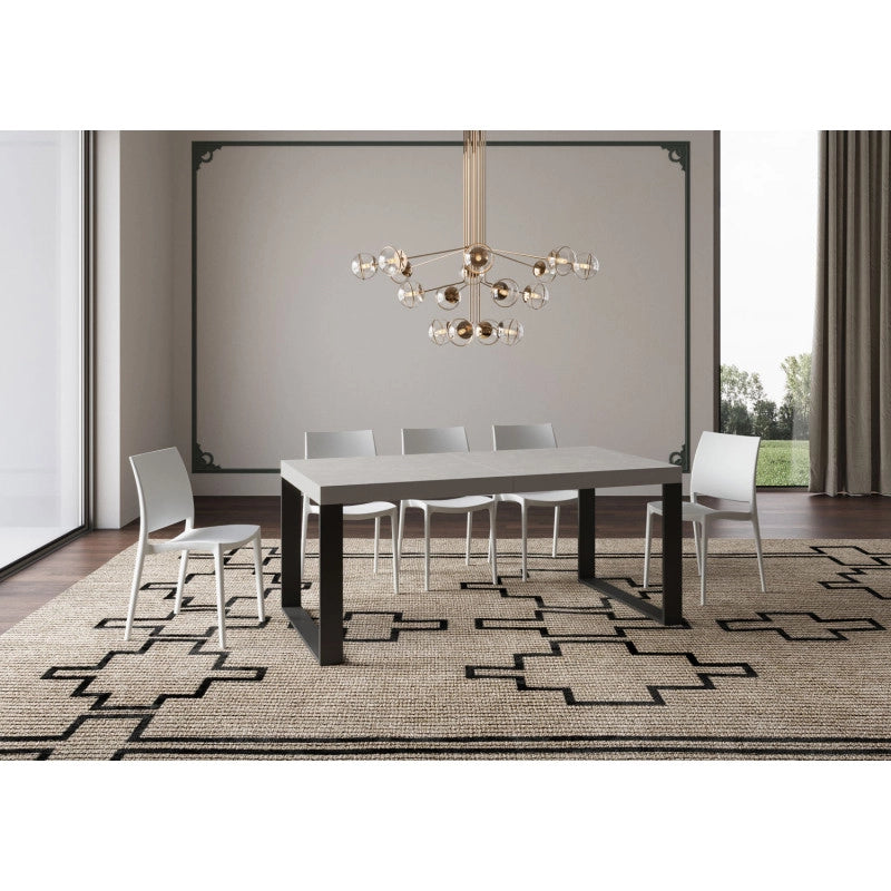 Tavolo allungabile 200/460x90 cm Tecno Premium telaio Antracite - Cashmere
