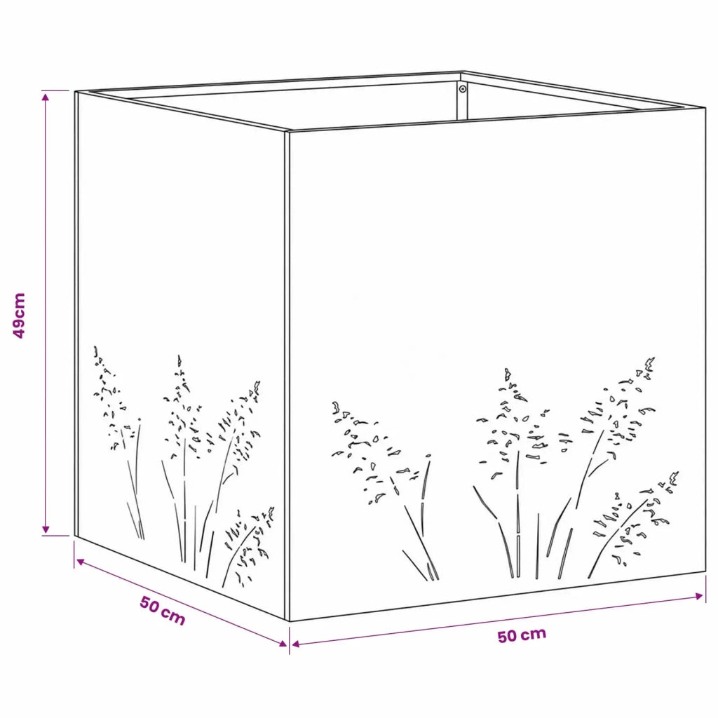Vaso da giardino Verde Oliva 50 x 50 x 49 cm 8005798