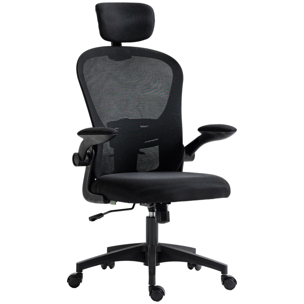 Sedia da ufficio con rete ¨C zephmum ¨C nero 62x64x120 cm