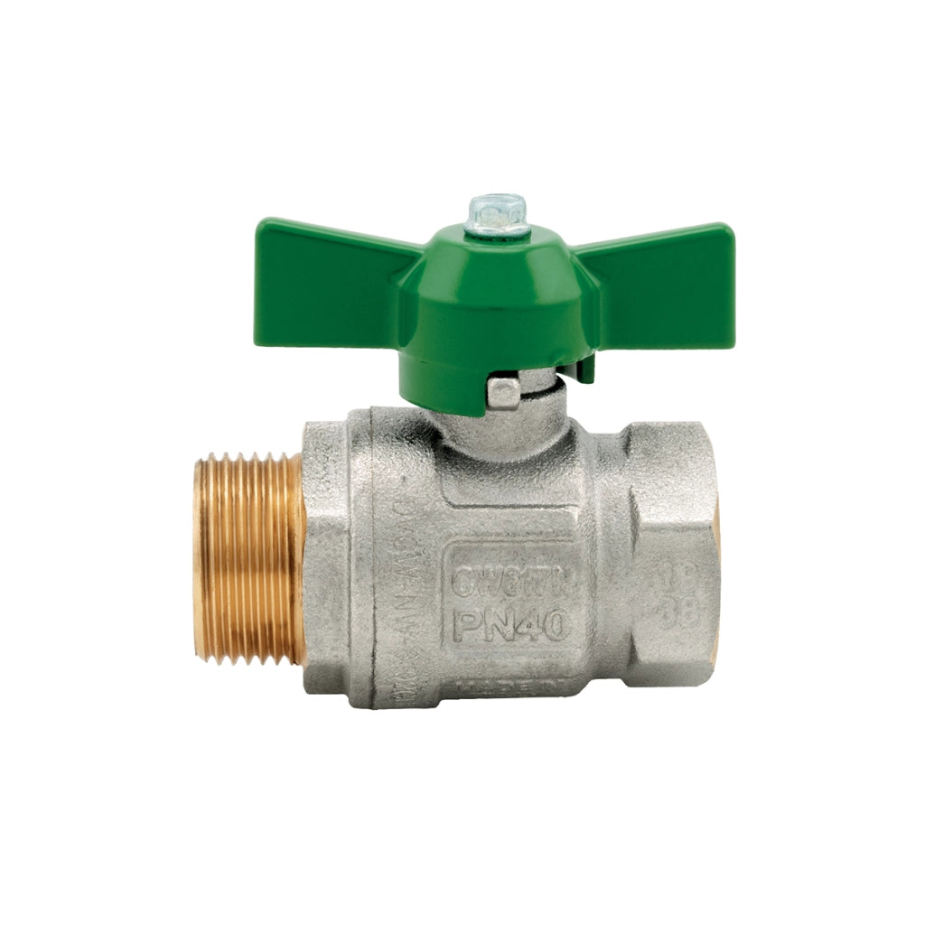 VALVOLA A SFERA IDEAL DVGW MF PASSAGGIO TOTALE CON FARFALLA- 3/4 (DN 20) 40 bar / 580 psi- ITAP- pezzi 1
