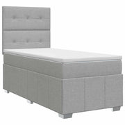 Letto box spring con materasso Grigio Chiaro 80 x 200 cm 3454008