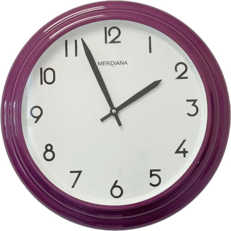 Orologio da Parete in Metallo Tondo Melanzana 37 cm