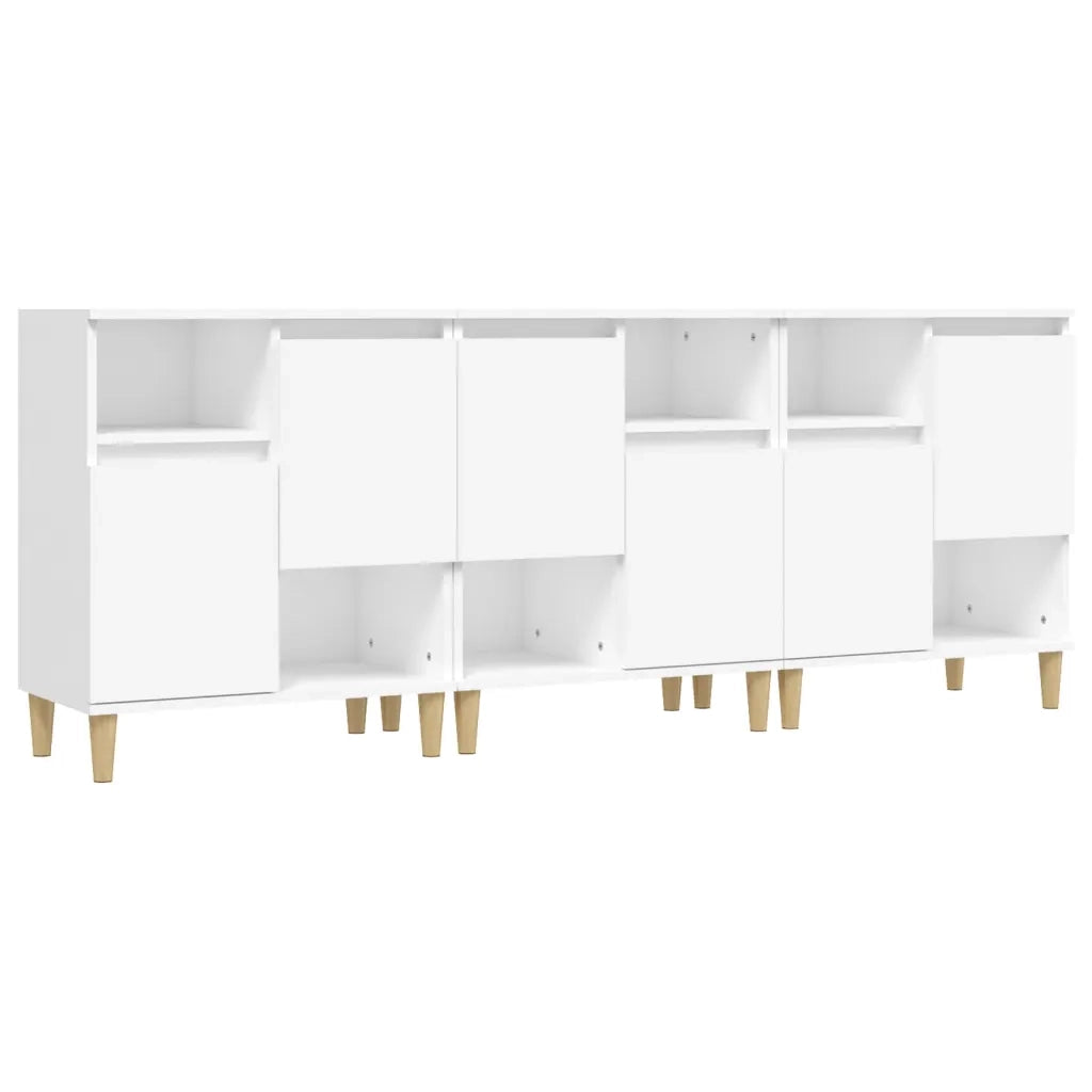 Credenze 3pz | Madia | Buffet da pranzo | Armadio da pranzo Bianche 60x35x70 cm in Legno Multistrato