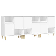 Credenze 3pz | Madia | Buffet da pranzo | Armadio da pranzo Bianche 60x35x70 cm in Legno Multistrato