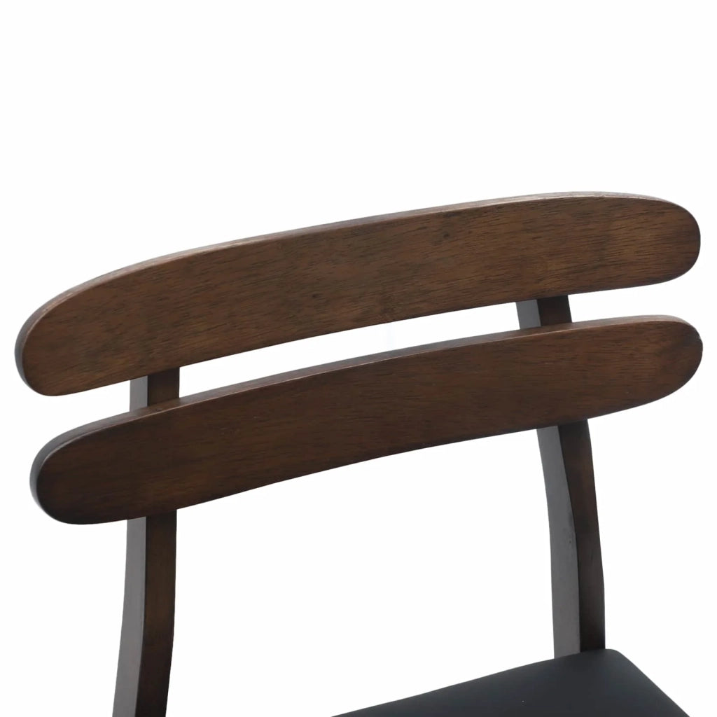 Sedia da pranzo 2 pcs Marrone chiaro e nero