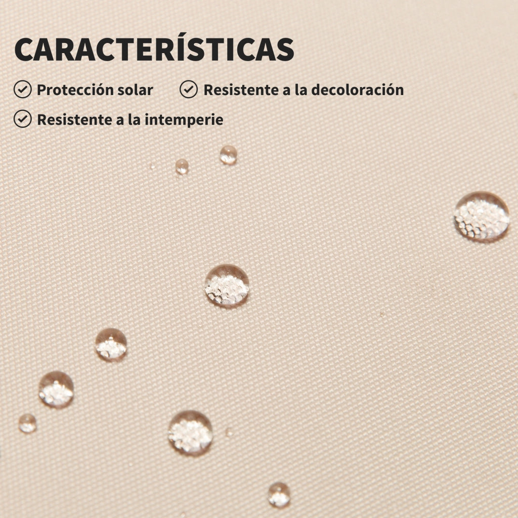 Toldo Retrattile Manuale 300x150 cm ¨C zephmum ¨C Beige per Terrazzo
