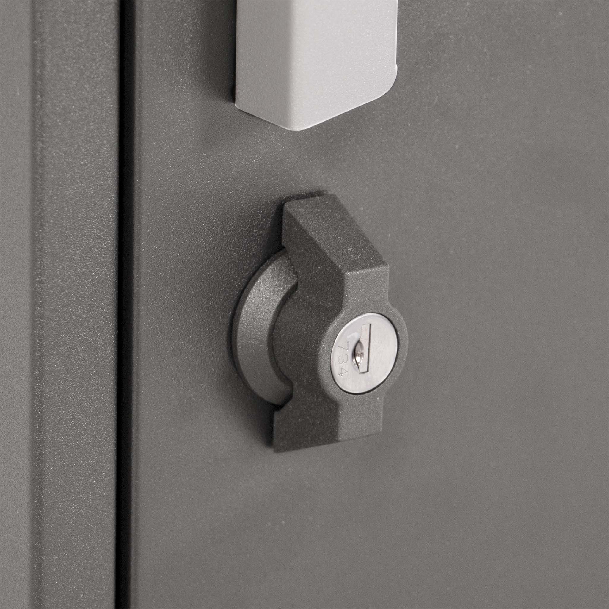 Cassetta postale per pacchi grigia 50x37x112cm Portapacchi con serratura